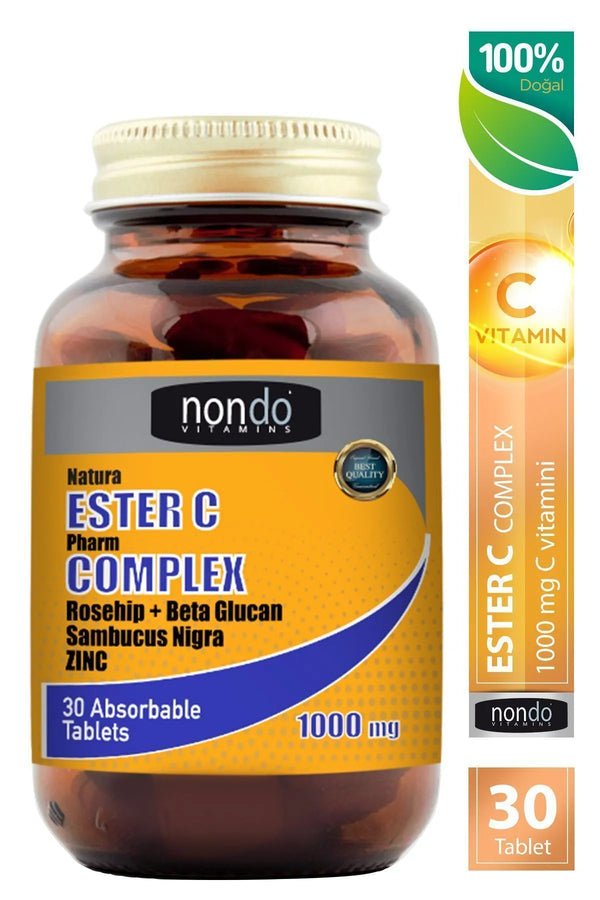 Nondo Ester C 500 Mg C Vitamini Emilebilir 30 Tablet. (C VİTAMİNİ, KUŞ BURNU EKSTRESİ,)