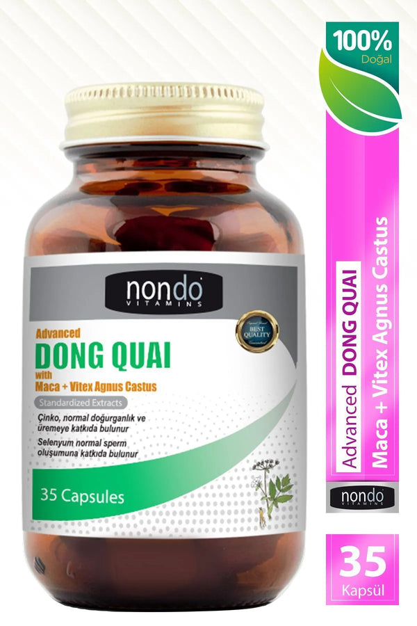 Nondo Dong Quaı 35 Kapsül (MACA PANAX GİNSENG, VİTEX AGNUS CASTUS, GİNKO BİLOBA, L-ARGİNİNE, SELENYUM)