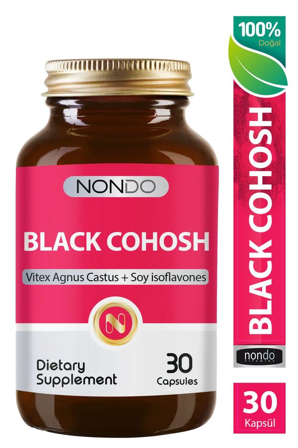 Nondo Black Cohosh 30 Kapsül (KARAYILAN OTU, KALSYUM, MAGNEZYUM, ÇİNKO, VİTAMİN D)