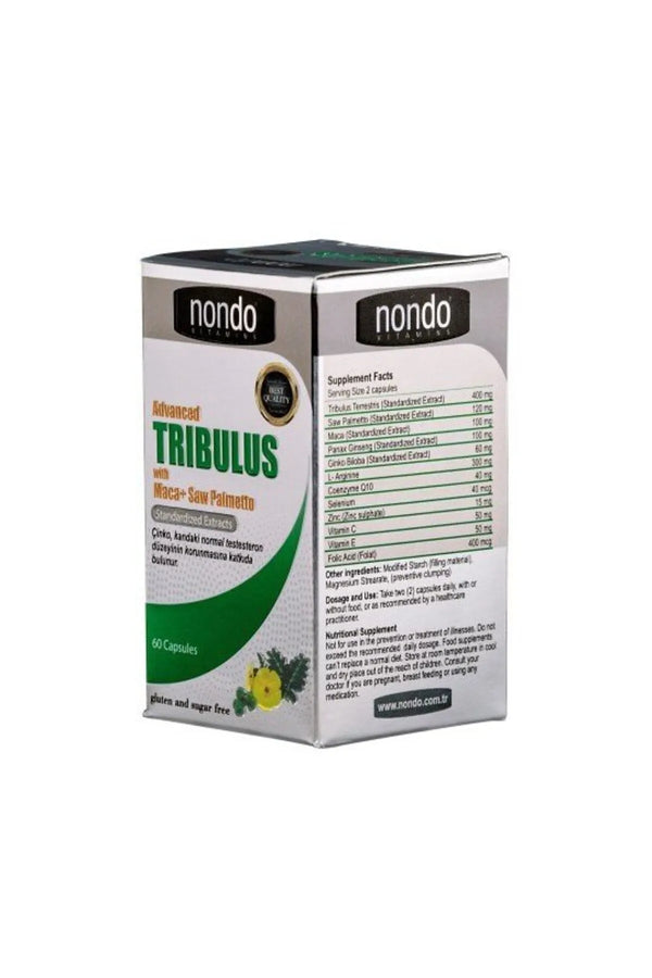 Nondo Vitamins Nondo Advanced Tribulus With Maca Saw Palmetto 60 Kapsül