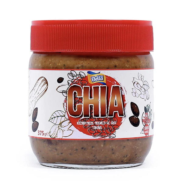 Bellanut Chia Yer Fıstığı Ezmesi 375 Gr(CHİA TOHUM&KEÇİ BOYNUZU PEKMEZLİ)